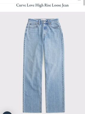 Abercrombie High Rise Loose Curve Love Jeans in Light Wash
